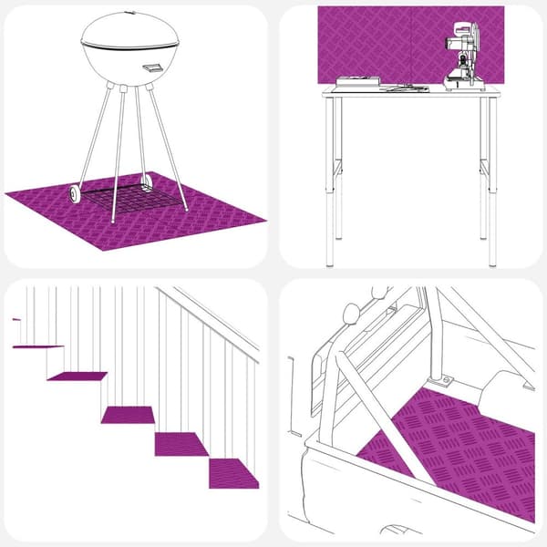 vidaXL Alumiinitarkastuslevyt 4 kpl Liukumaton 30x30 cm