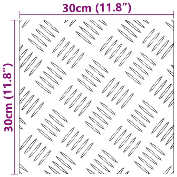 vidaXL Alumiinitarkastuslevyt 4 kpl Liukumaton 30x30 cm