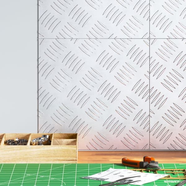 vidaXL Alumiinitarkastuslevyt 4 kpl Liukumaton 30x30 cm