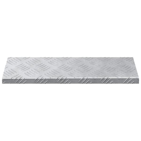 vidaXL Silver Aluminium 60 x 18 x 2,5 cm Trapstegsmattor Rektangulär