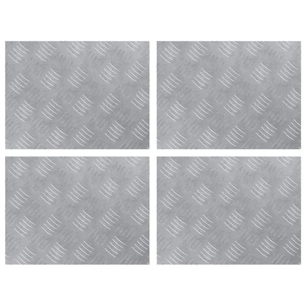 vidaXL Sølv Aluminium 40 x 30 x 0.3 cm Aluminium trappetrin