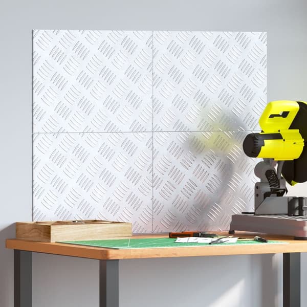 vidaXL Sølv Aluminium 40 x 30 x 0.3 cm Aluminium trappetrin