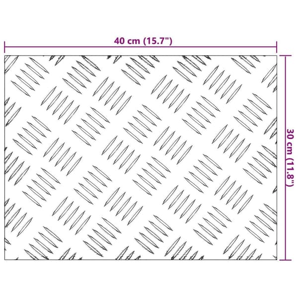 vidaXL Sølv Aluminium 40 x 30 x 0.3 cm Aluminium trappetrin