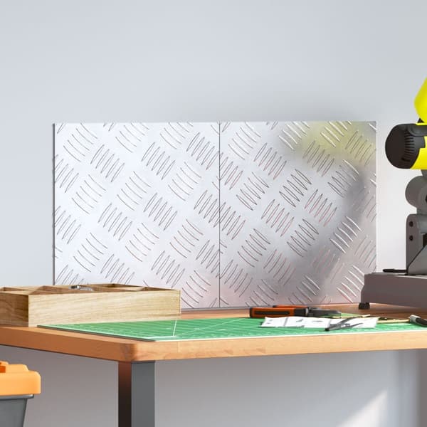 vidaXL Sølv Aluminium 30 x 30 x 0.3 cm Skridsikre Trappetrin