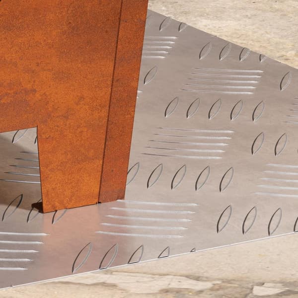 vidaXL Aluminium Ribbede Plater 2 stk Sklisikker 50x40 cm