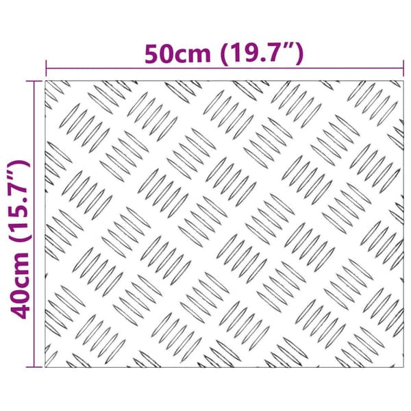 vidaXL Alumiiniset tarkistuslevyt 2 kpl Liukumaton 50x40 cm