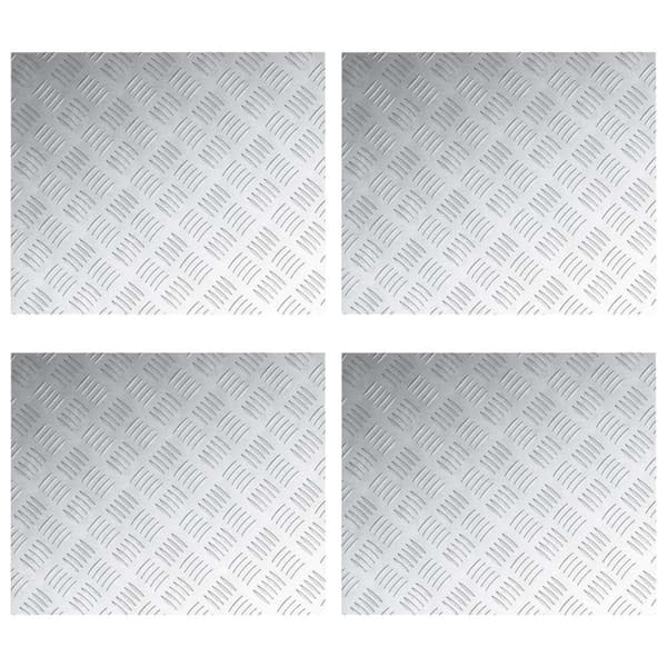 vidaXL Aluminium Sjekkplater 4 stk Sklisikker 60x50 cm