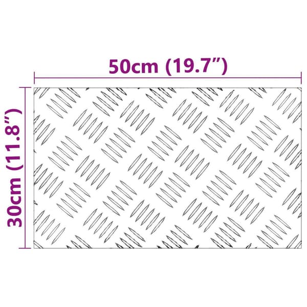 vidaXL Alumiiniponttilaatat - 4 kpl, Liukumaton, 50x30 cm
