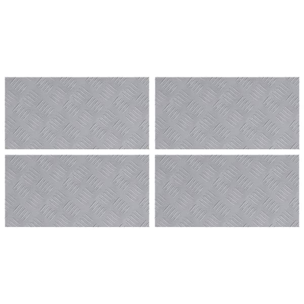 vidaXL Silver Aluminium 50 x 25 x 0.2 cm Aluminium Trapsteg