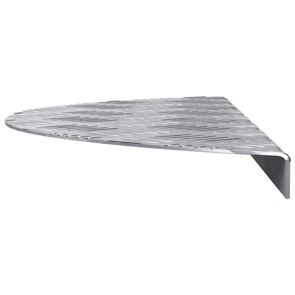 vidaXL Sølv Aluminium 60 x 18 x 2.5 cm Aluminium trappetrin Halvmåne
