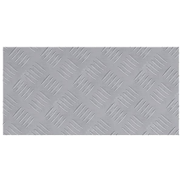 vidaXL Sølv Aluminium 50 x 25 x 0.2 cm Aluminium Trappetrin