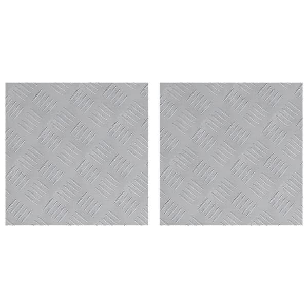 vidaXL Alumiininen Ruudukko Levyt 2 kpl Liukumaton 40x40 cm