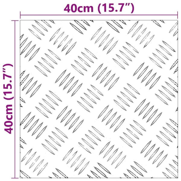 vidaXL Alumiininen Ruudukko Levyt 2 kpl Liukumaton 40x40 cm