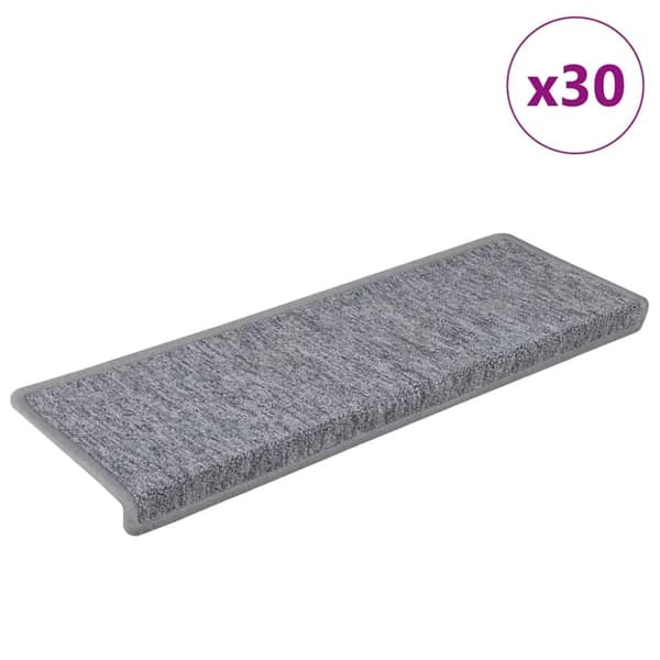 vidaXL trappemåtter 30 stk. 65x21x4 cm hvid og grå