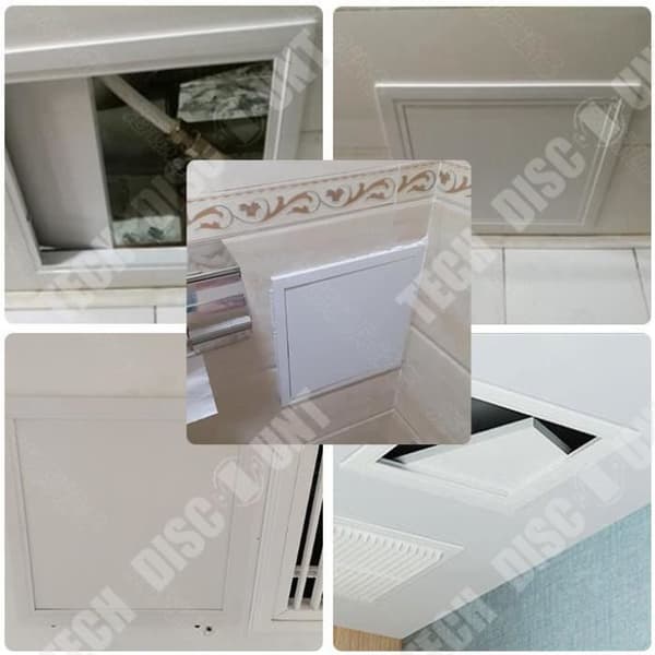 TD® Access Port Aluminium Dörr Gångjärn Typ Access Port Hotell Luftkonditionering Service Port 200 x 250 mm