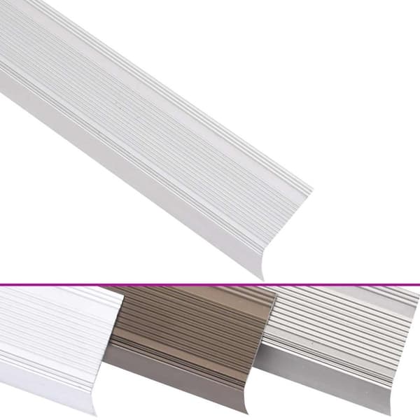 Trappnäsor i L-form 5 st aluminium 90 cm silver