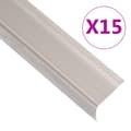 Miniatyrbild 1 av 2: Trappnosings i L-form 15 st aluminium 90 cm champagne