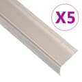 Miniatyrbild 1 av 2: Trappnosar i L-form 5 st aluminium 90 cm champagne