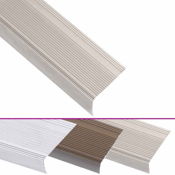 Trappnosings i L-form 15 st aluminium 90 cm champagne