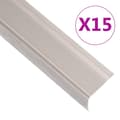 Miniatyrbild 1 av 2: Trappnosings i L-form 15 st aluminium 90 cm champagne