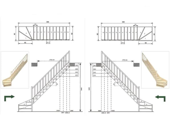 Lofttrappa - Vänstersvängd