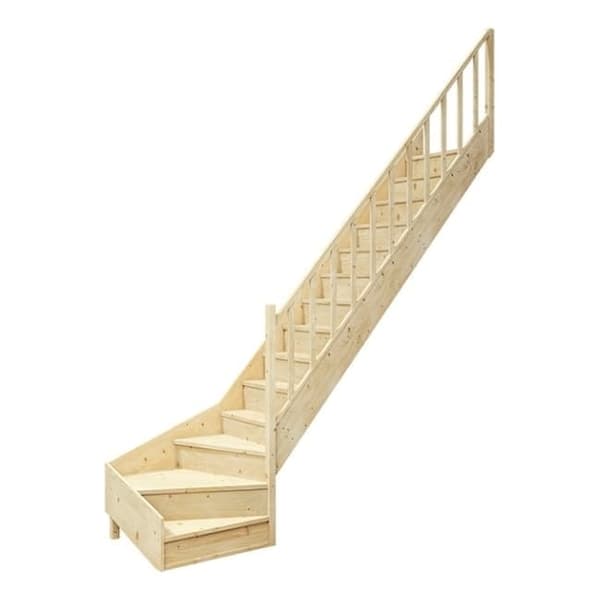 Lofttrappa - Högersvängd