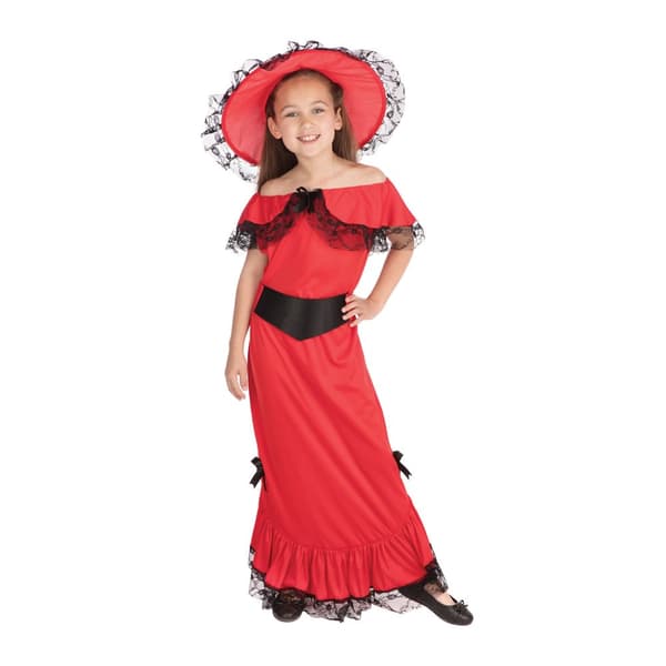 Bristol Novelty Girls Scarlet OHara Costume Red/Black L