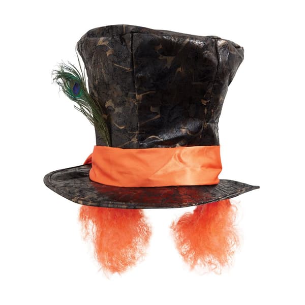 Bristol Novelty Unisex tophat med fjer og hår