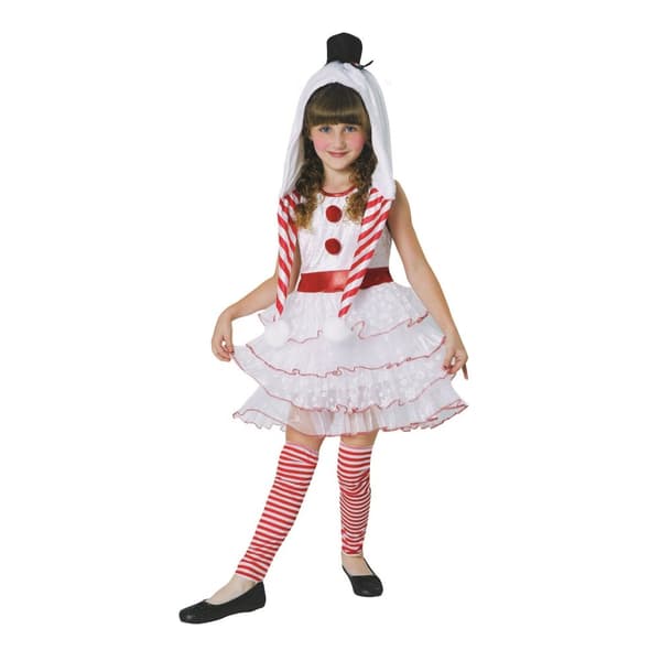 Bristol Novelty Børn/piger Snowgirl kostume White/Red M