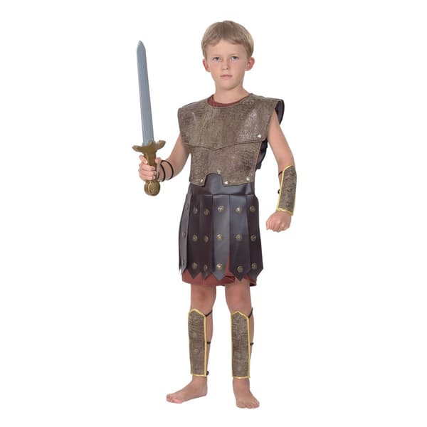 Bristol Novelty Boys Warrior Boy Costume Brown XL