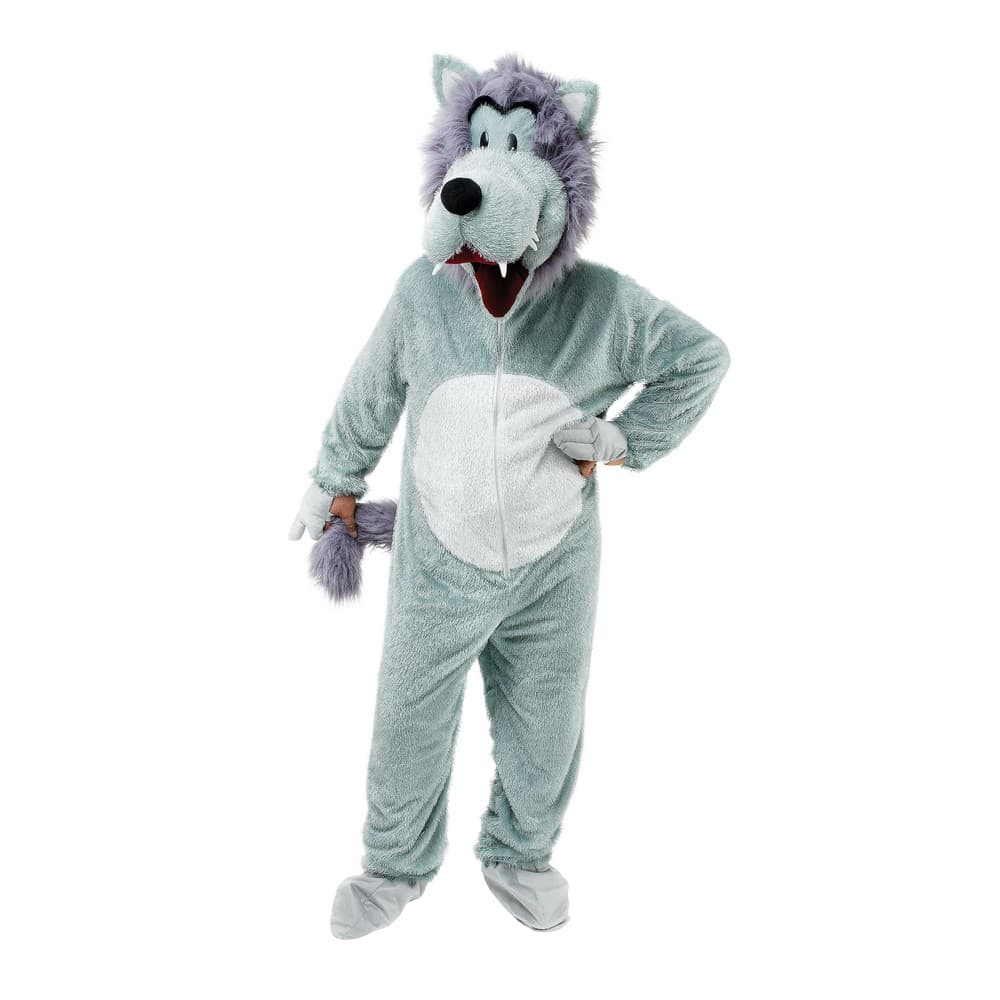 Bristol Novelty Unisex stor huvud varg dräkt