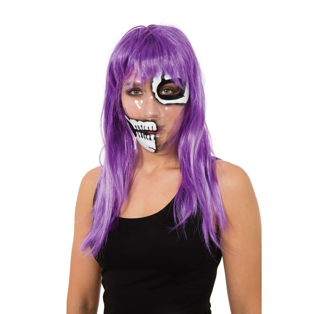 Bristol Novelty Unisex transparent 50/50 skelettmask