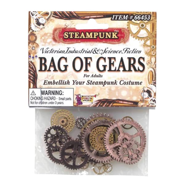 Bristol Novelty Steampunk Gears Brown One Size