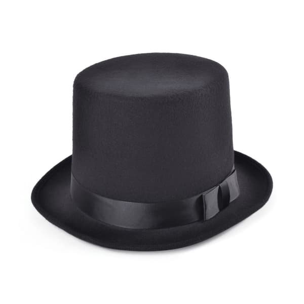 Bristol Novelty Unisex Wool Effect Top Hat Black One Size
