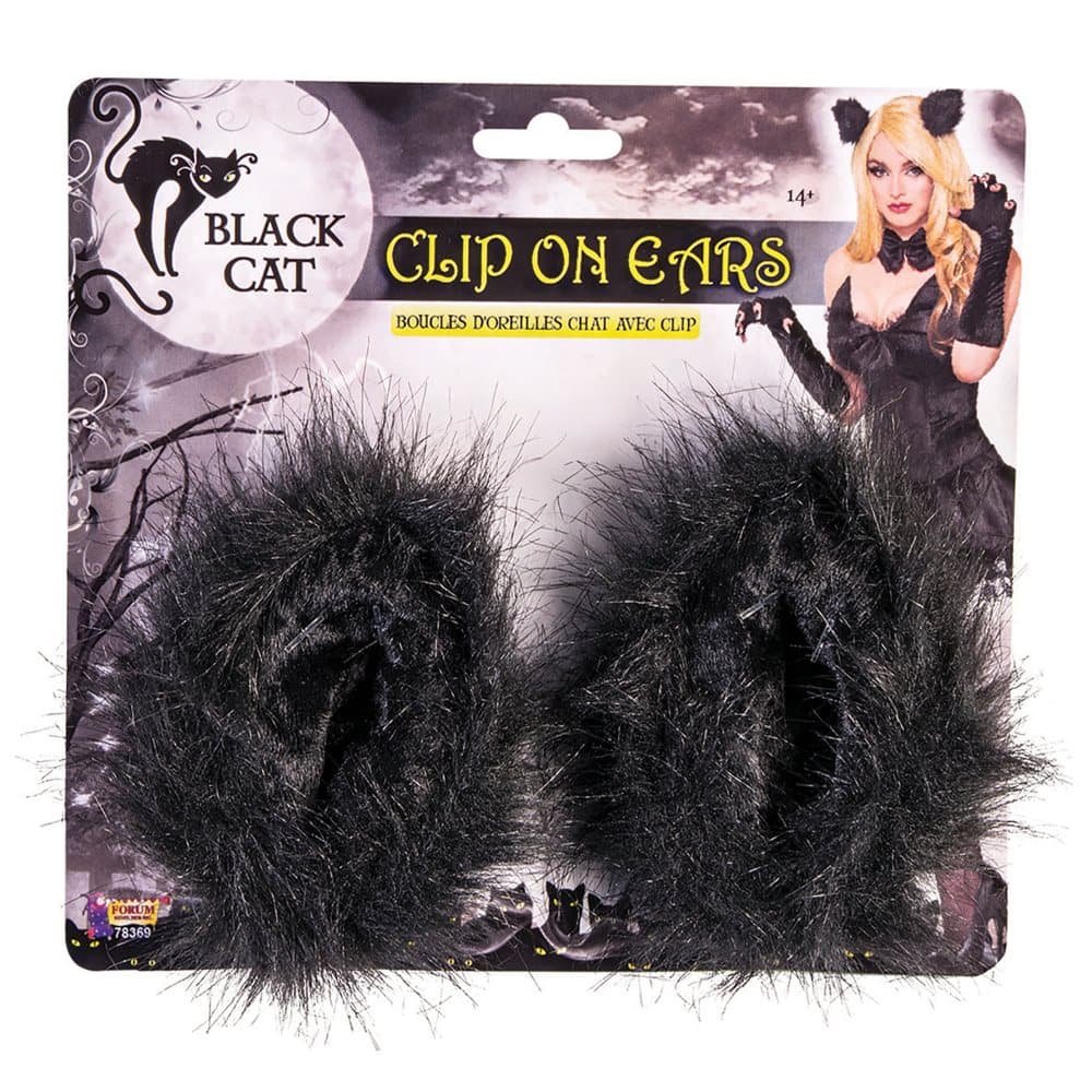 Bristol Novelty Black Cat Clip On Ears
