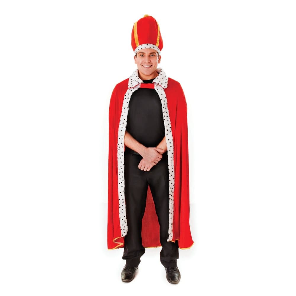 Bristol Novelty Unisex King Robe och hatt kostym
