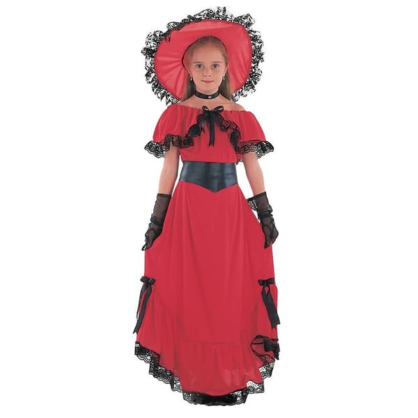 Bristol Novelty Childrens/Girls Scarlett Costume Red/Black S