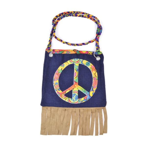 Bristol Novelty Peace Symbol Hippie Handbag Multicoloured One Size