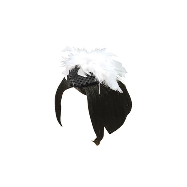Bristol Novelty Kvinder/damer Gangster Moll Hat Black/White One Size