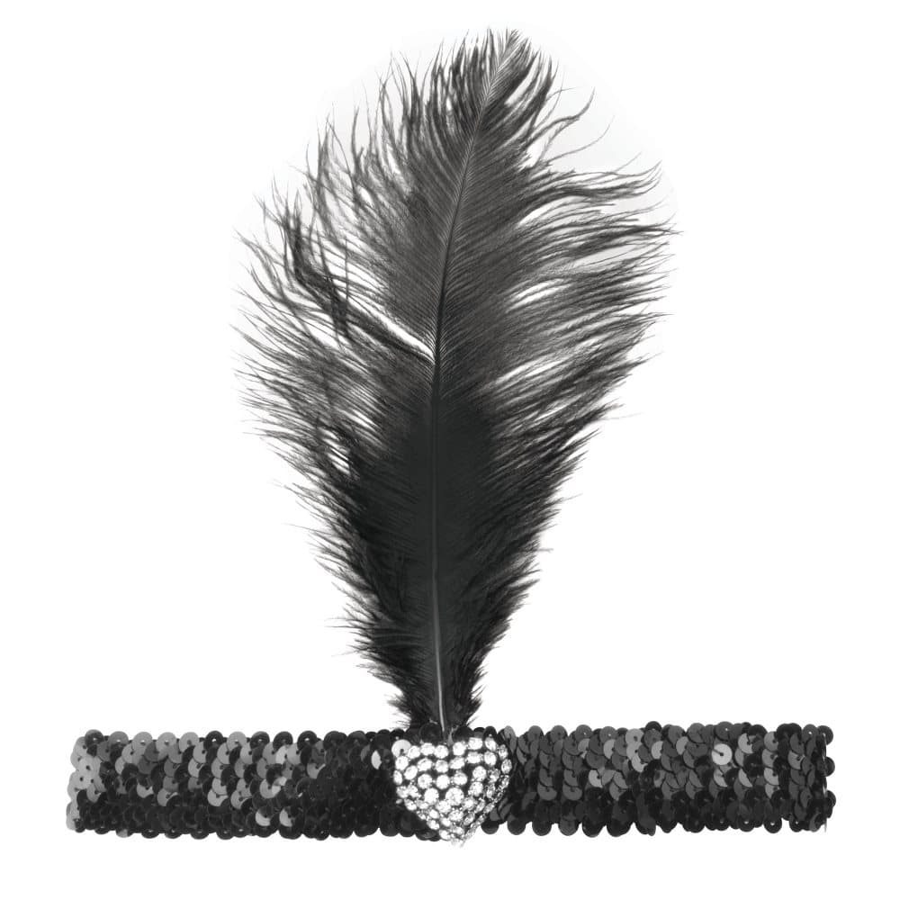 Bristol Novelty Unisex vuxna Crystal Heart Flapper pannband