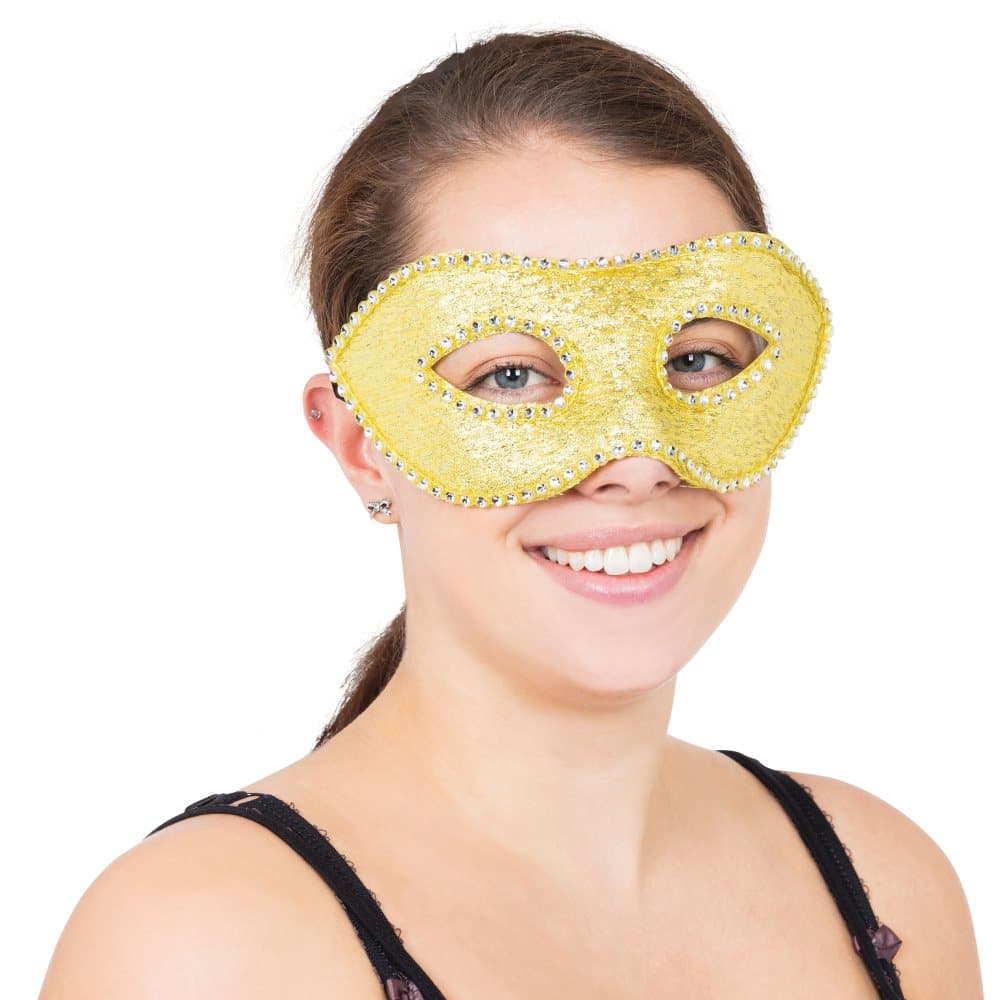 Bristol Novelty Unisex vuxna falsk Jewel Ribbon Eyemask
