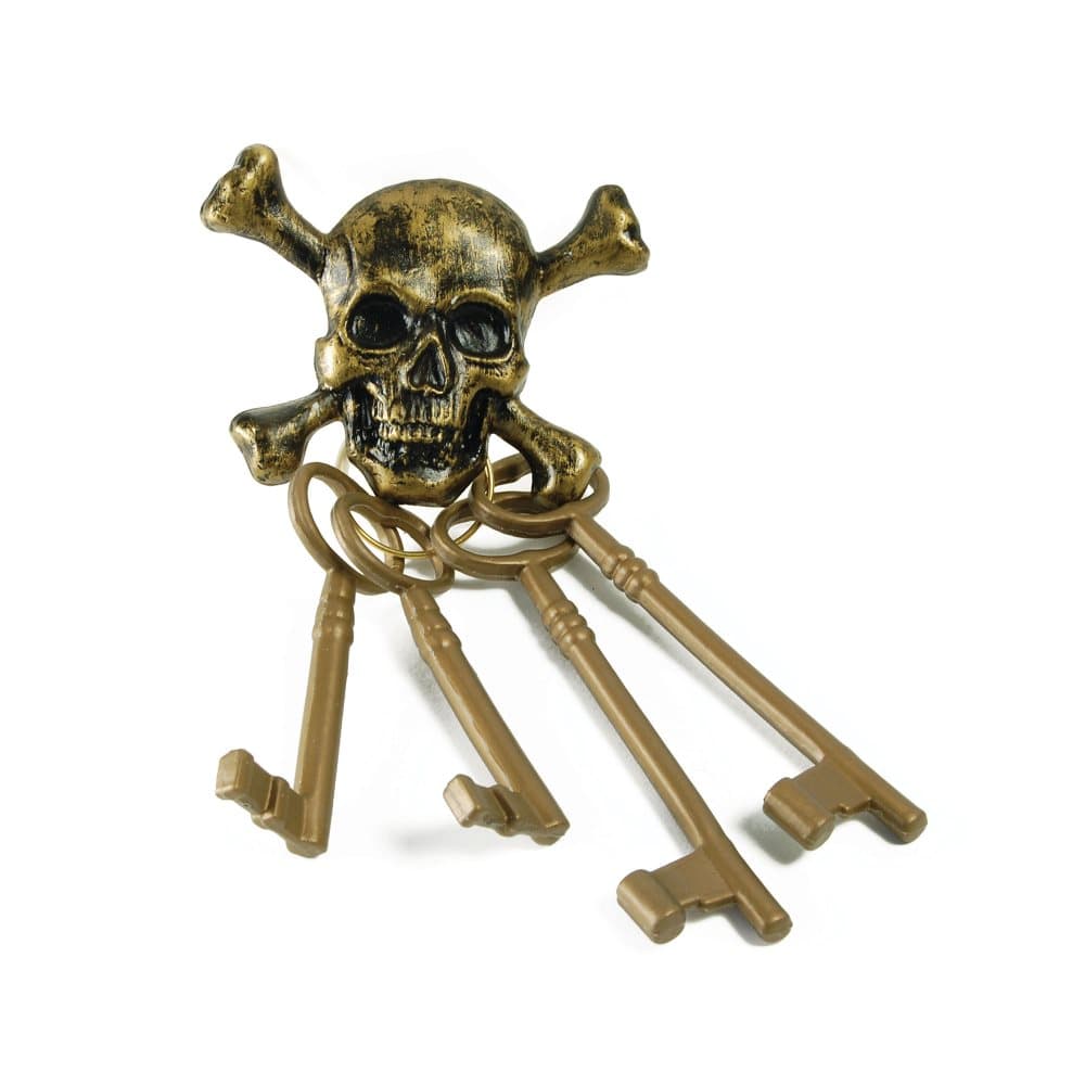 Bristol Novelty Skull and Crossbones plast leksak pirat nycklar