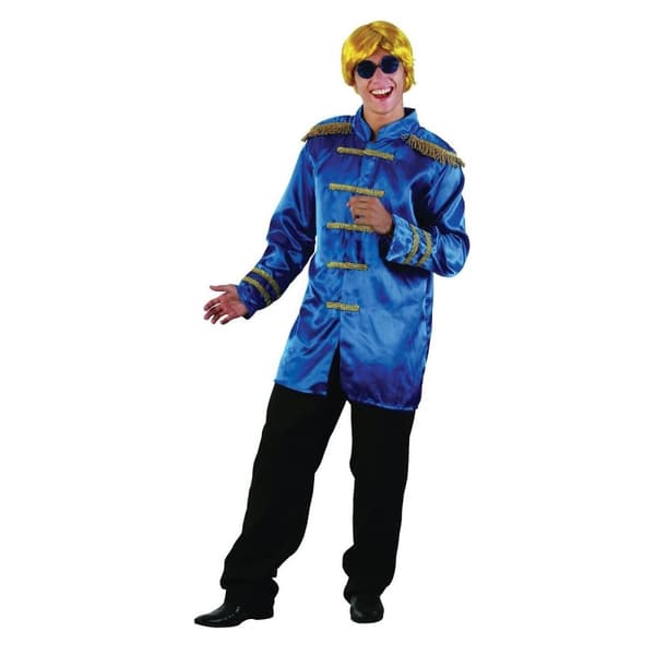 Bristol Novelty Unisex vuxna 60s musiker jacka Blue One Size