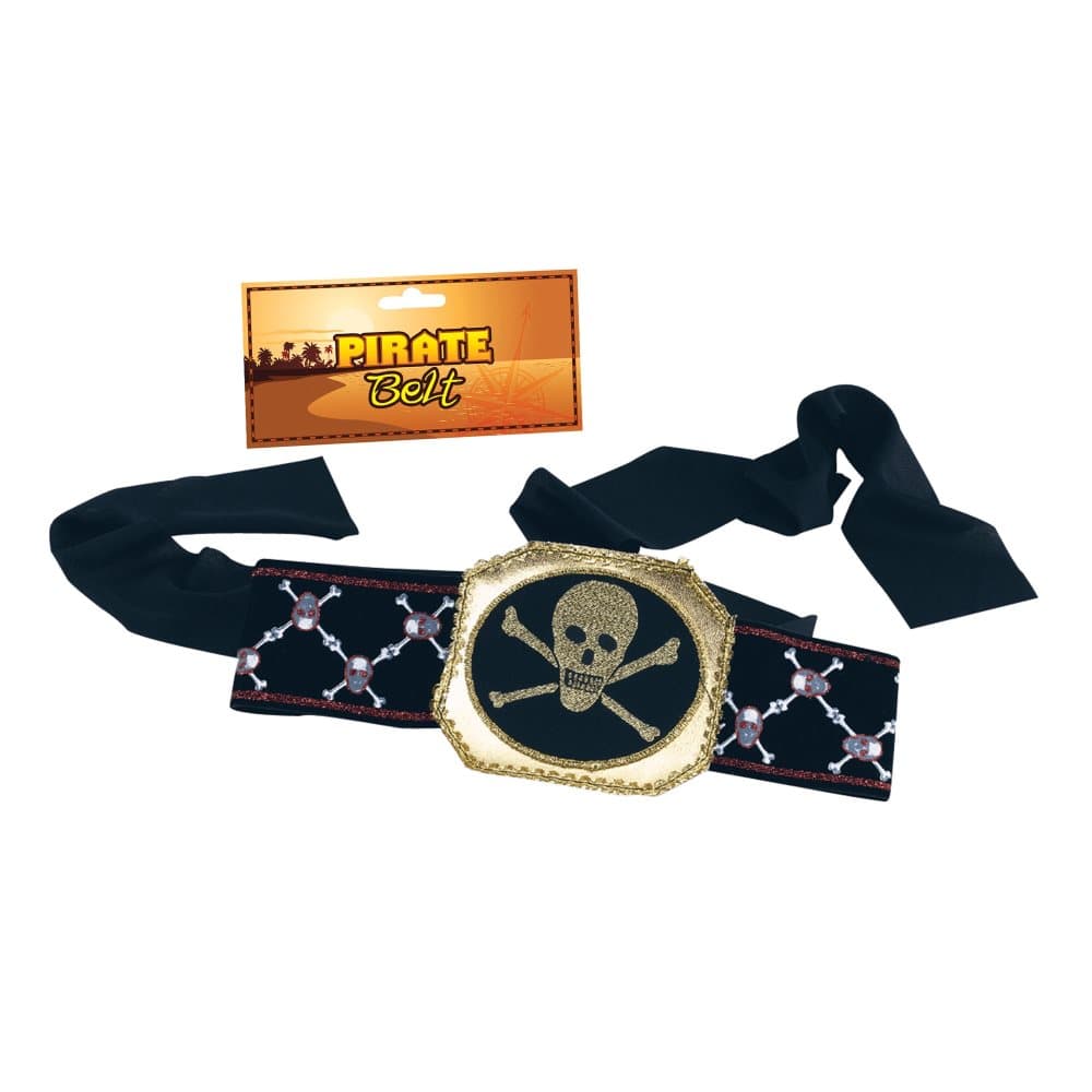 Bristol Novelty Unisex Deluxe Skull and Crossbones piratbälte