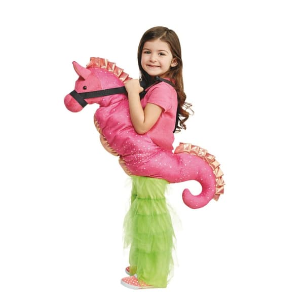 Bristol Novelty Childrens/Kids Step In Seahorse Costume Pink/Green S