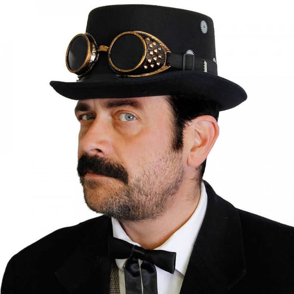 Bristol Novelty Unisex vuxna Steampunk Top Hat och glasögon