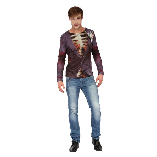 Bristol Novelty Mens Zombie Bridegroom 3D Print T-Shirt Multicoloured One Size