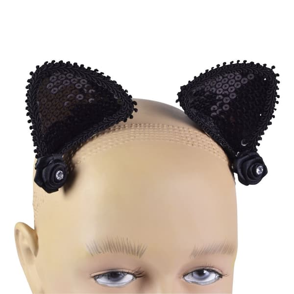 Bristol Novelty Adults Unisex Hair Clip Cat Ears Black One Size