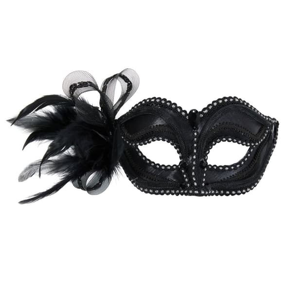 Bristol Novelty Black Eyemask With Side Decoration Black One Size