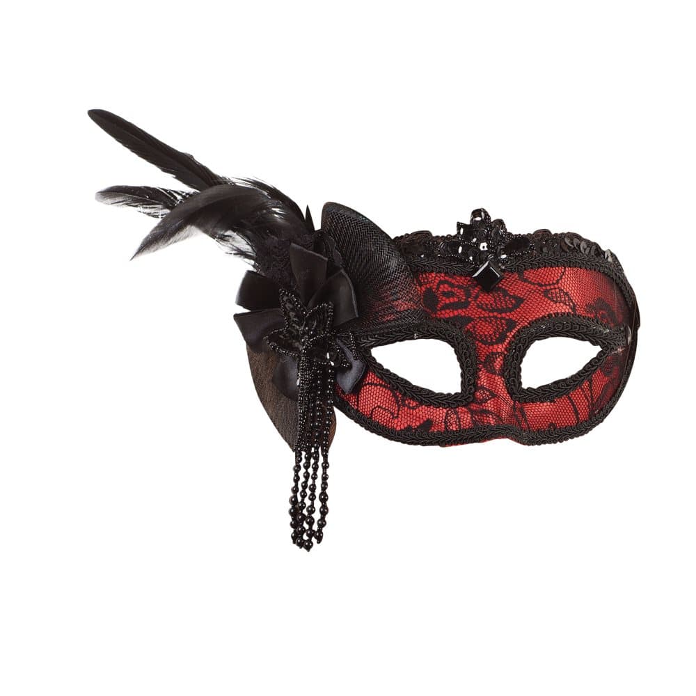 Bristol Novelty Kvinnor/Damer sidofjäder spetsmask